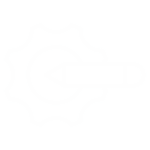 Wit omlijnd pictogram van een tandwiel met een potlood erin, symbool voor instellingen of aanpassingen - ideaal voor het illustreren van AI pentesten tools - op een lichtgrijze achtergrond.